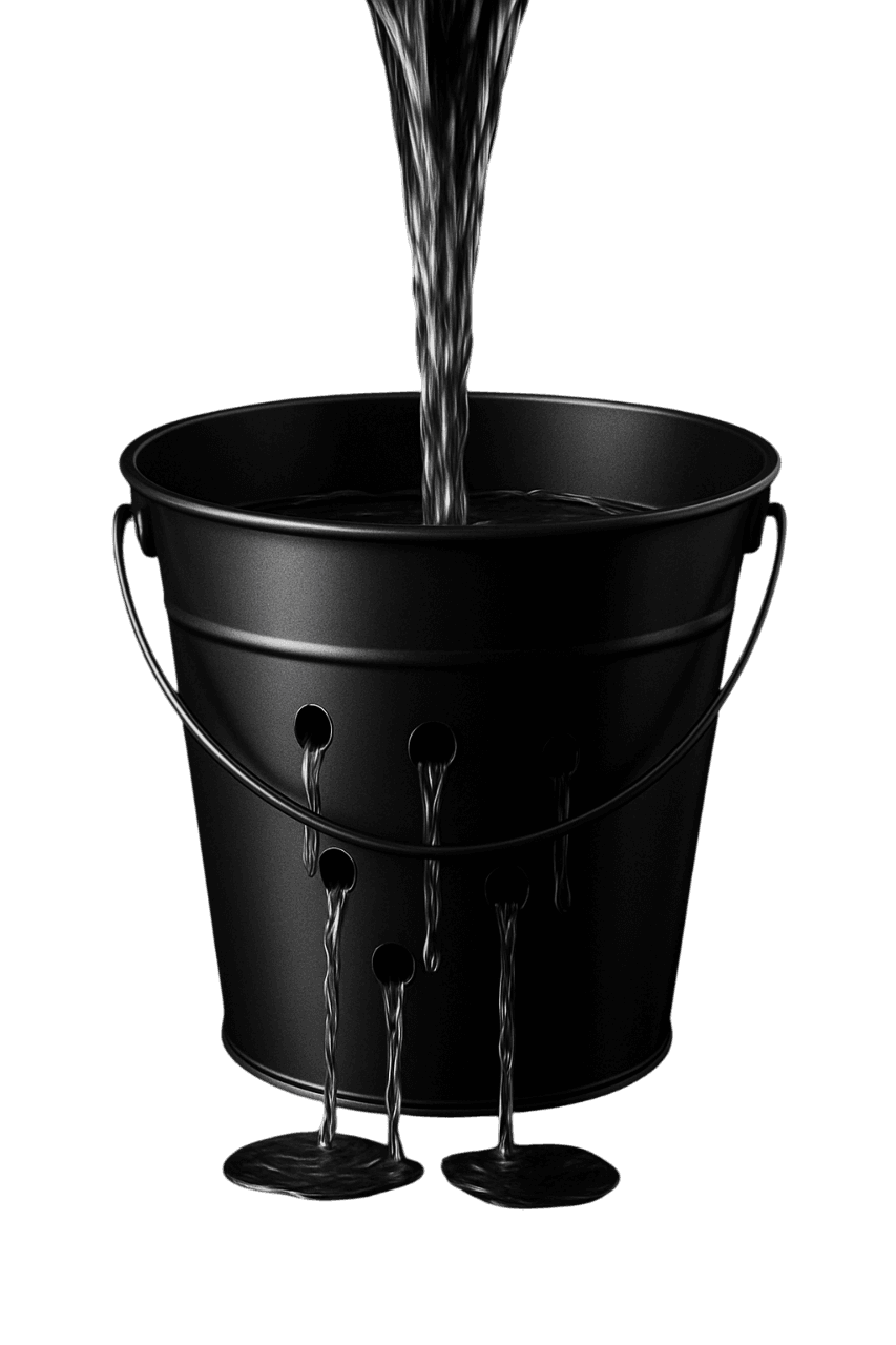 A leaking bucket